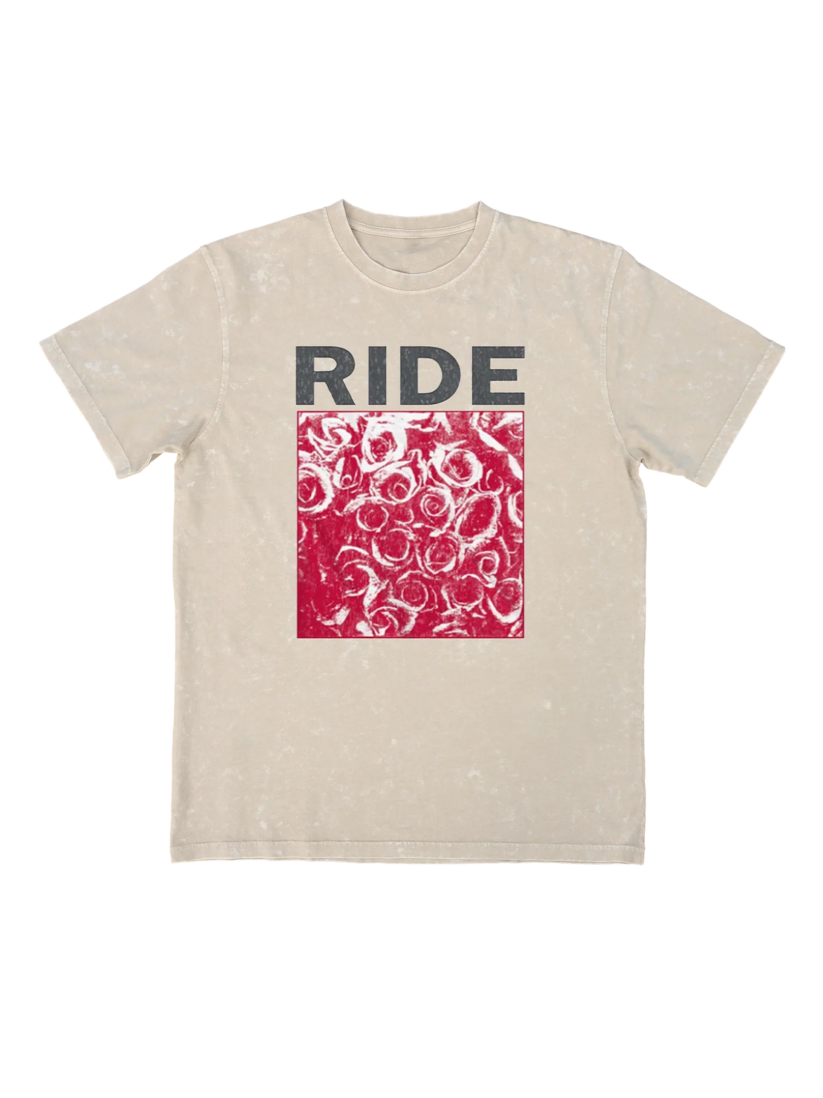 Roses - mineralwash cream T-shirt
